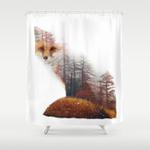 misty fox shower curtain 0