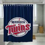mlb minnesota twins logo shower curtains 0