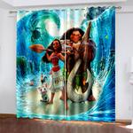 moana curtains pattern blackout window drapes 0