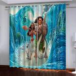 moana curtains pattern blackout window drapes 1 0