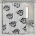 mockingjay monochrome the hunger games shower curtains 0