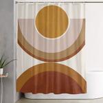 modern geometry shower curtain 0