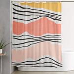 modern irregular stripes 01 shower curtain 0