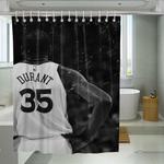 monochromatic kevin durant as player nba shower curtains 0