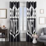 monochrome nfl logo window curtain 0