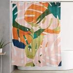 monstera delight shower curtain 0