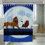 moon and mufasa the lion king shower curtains 0