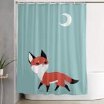 moon fox shower curtain 0