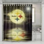 moon of steelers at the lake shower curtains 0
