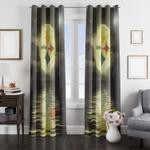 moon of steelers at the lake window curtain 0
