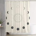 moon phases light shower curtain 0