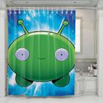 mooncake face final space shower curtains 0