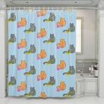 most expensive orange and black cats shower curtains 0