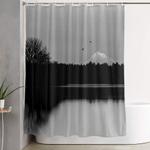 mound hood reflection ii shower curtain 0