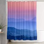 mountain dreams at sunset shower curtain 0