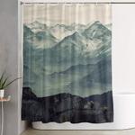 mountain fog shower curtain 0
