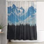 mountain valley shower curtain 0