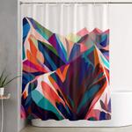 mountains sunset warm shower curtain 0
