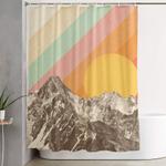mountainscape 1 shower curtain 0