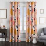 mouse and cats with orange fruit window curtain 0