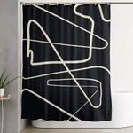 movements black shower curtain 0