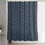 mud cloth big arrows in navy shower curtain 0