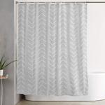 mudcloth big arrows in grey shower curtain 0