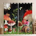 mushroom blackout curtain mushroom curtains watercolor mushroom curtains home decorations blackout window curtains 100 polyester 41 7 107 9 0