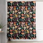 mushroom heart shower curtain 0