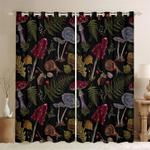 mushroom plants pattern blackout curtain mushroom curtain gift for mushroom lovers blackout window curtains 100 polyester 41 7 107 9 0