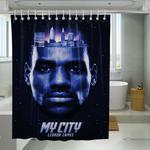 my city lebron james nba player shower curtains 0