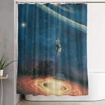 my dream house is in another galaxy shower curtain 0