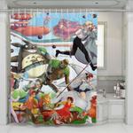 my neighbor totoro and ghibli shower curtains 0