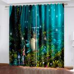 my neighbour totoro curtains pattern blackout window drapes 0