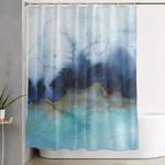 mystic abstract watercolor shower curtain 0