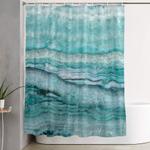 mystic stone aqua teal shower curtain 0