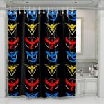mystic team logo pokemon shower curtains 0