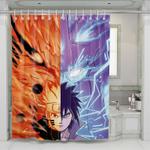 naruto vs sasuke anime shower curtains 0