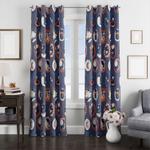 nasa badge spaces blue window curtain 0