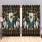 native american bull skull and dreamcatcher window curtains indian wolf fans blackout window curtains 100 polyester 417 1079 0