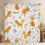 native fox pattern blackout curtains fox wild animal window decoration fox dad mom gift children gift idea blackout window curtains 100 polyester 41 7 107 9 0