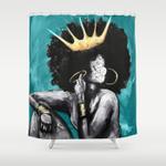 naturally queen vi teal shower curtain 0