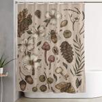 nature walks light background shower curtain 0
