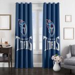 navy tenessee titans football window curtain 0
