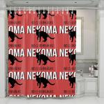 nekoma black cats haikyuu team shower curtains 0