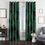 neon square green light window curtain 0