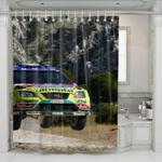 never break car racing shower curtains 0