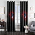 new england patriots dark logo window curtain 0