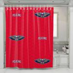 new orleans pelicans nba logo red shower curtains 0
