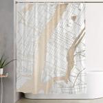 new york city white on gold shower curtain 0